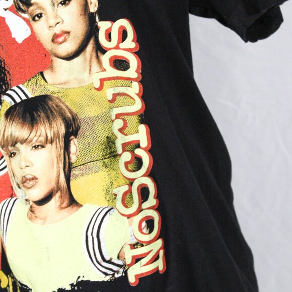 TLC No Scrubs Band Tee Black Vintage Y2K Style Shirt Size Large - Picture 8 of 10
